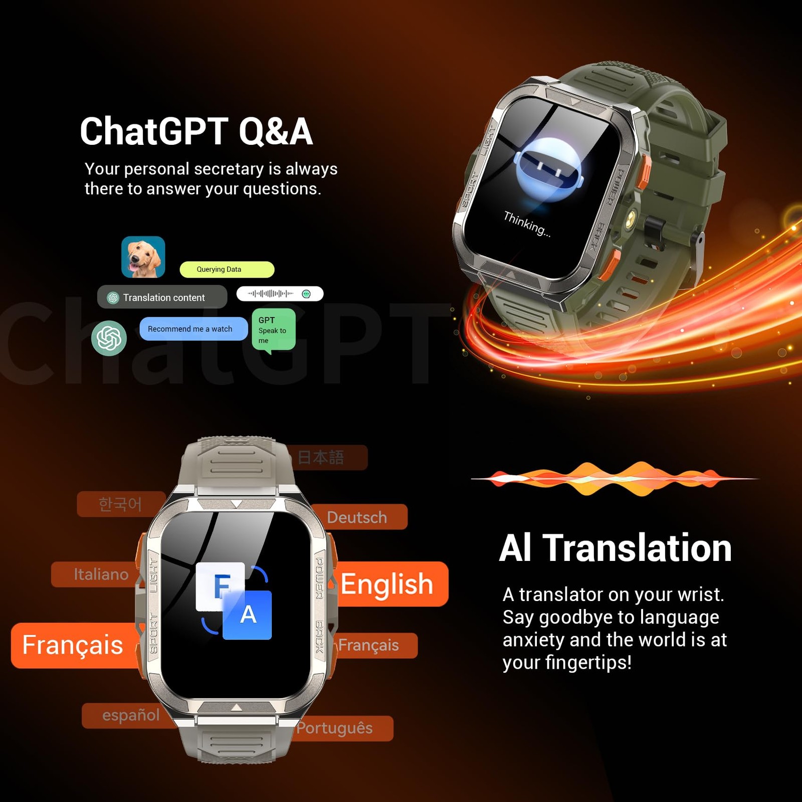 Baolubao Smart Watch W80ProGPS AI Smartwatch with Bluetooth Call Text, Healt…