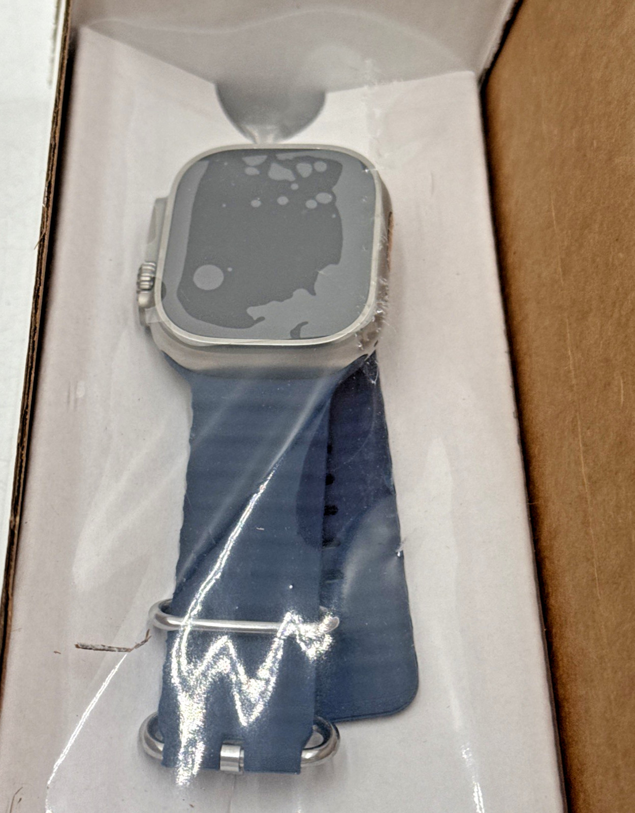 Apple Watch Ultra 2 49mm Titanium Case with Ocean Band – Blue, One Size (GPS…
