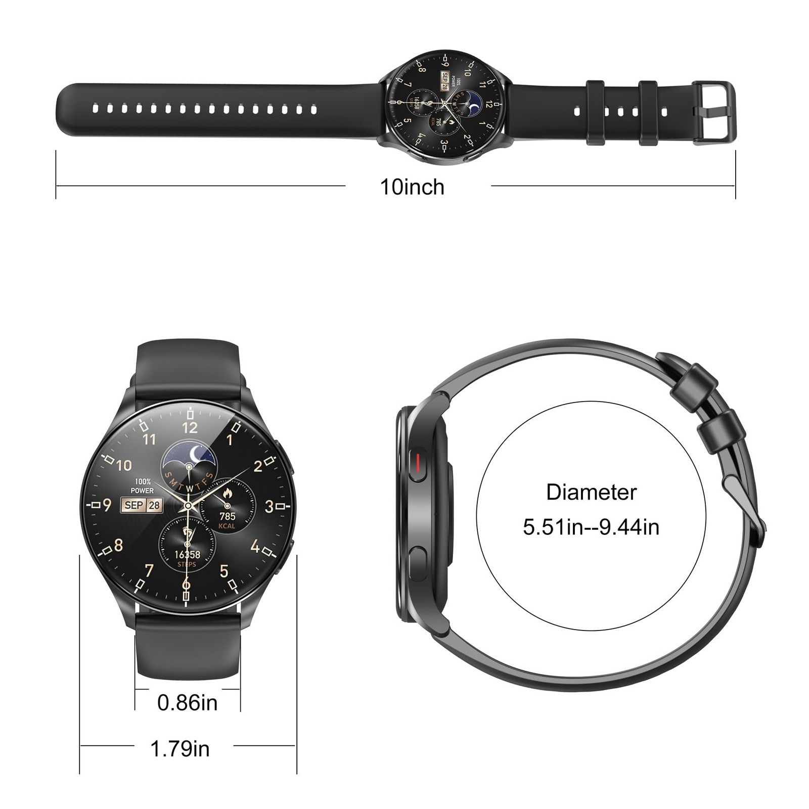 2025 Smart Watch Men Waterproof Smartwatch Bluetooth for iPhone Android Samsung※