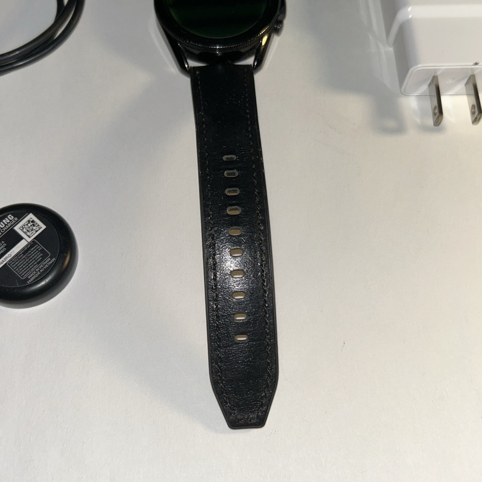 Samsung Galaxy Watch3 SM-R840 45mm Black Stainless Steel Case with Leather Band
