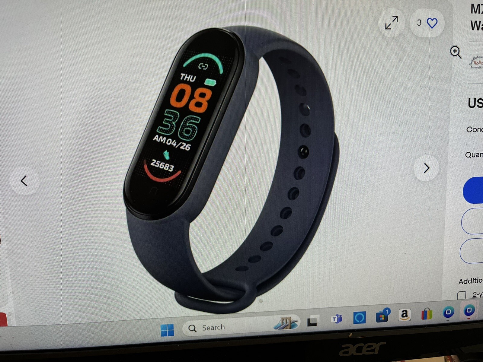 M7 Smart Band MIband Waterproof Smart Watch For Men – Woman (Black Band)
