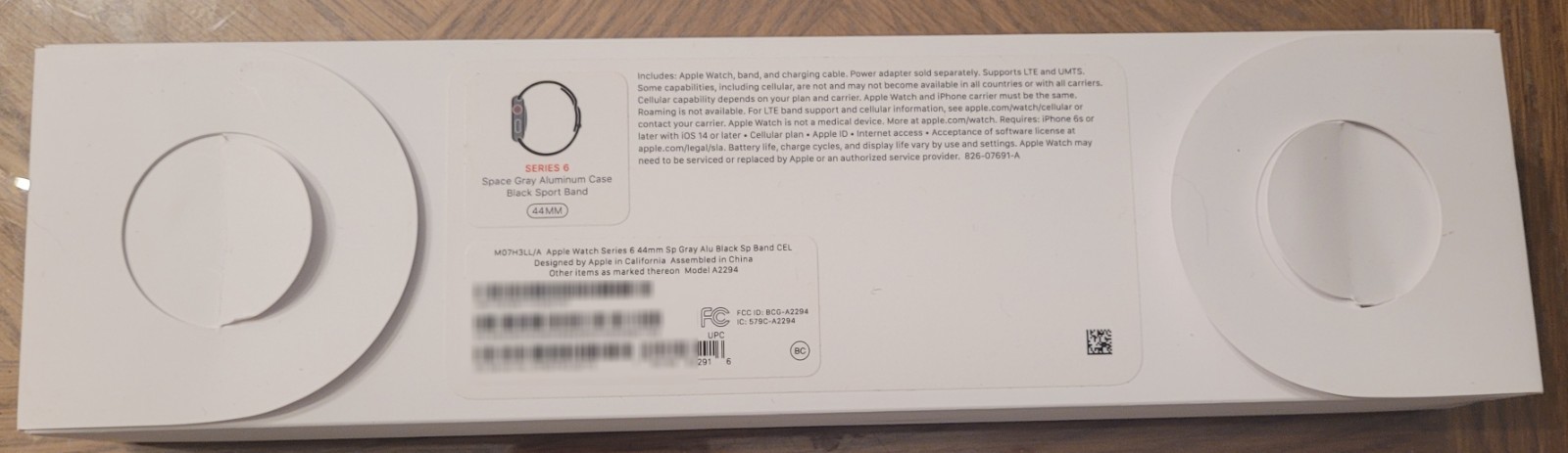 Apple Watch Series 6 Aluminum 44mm A2294 (GPS + Cellular) Space Gray