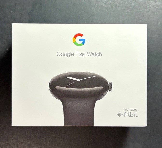 Google Pixel Watch GQF4C Matte Black Stainless Steel Obsidian Active Band NEW