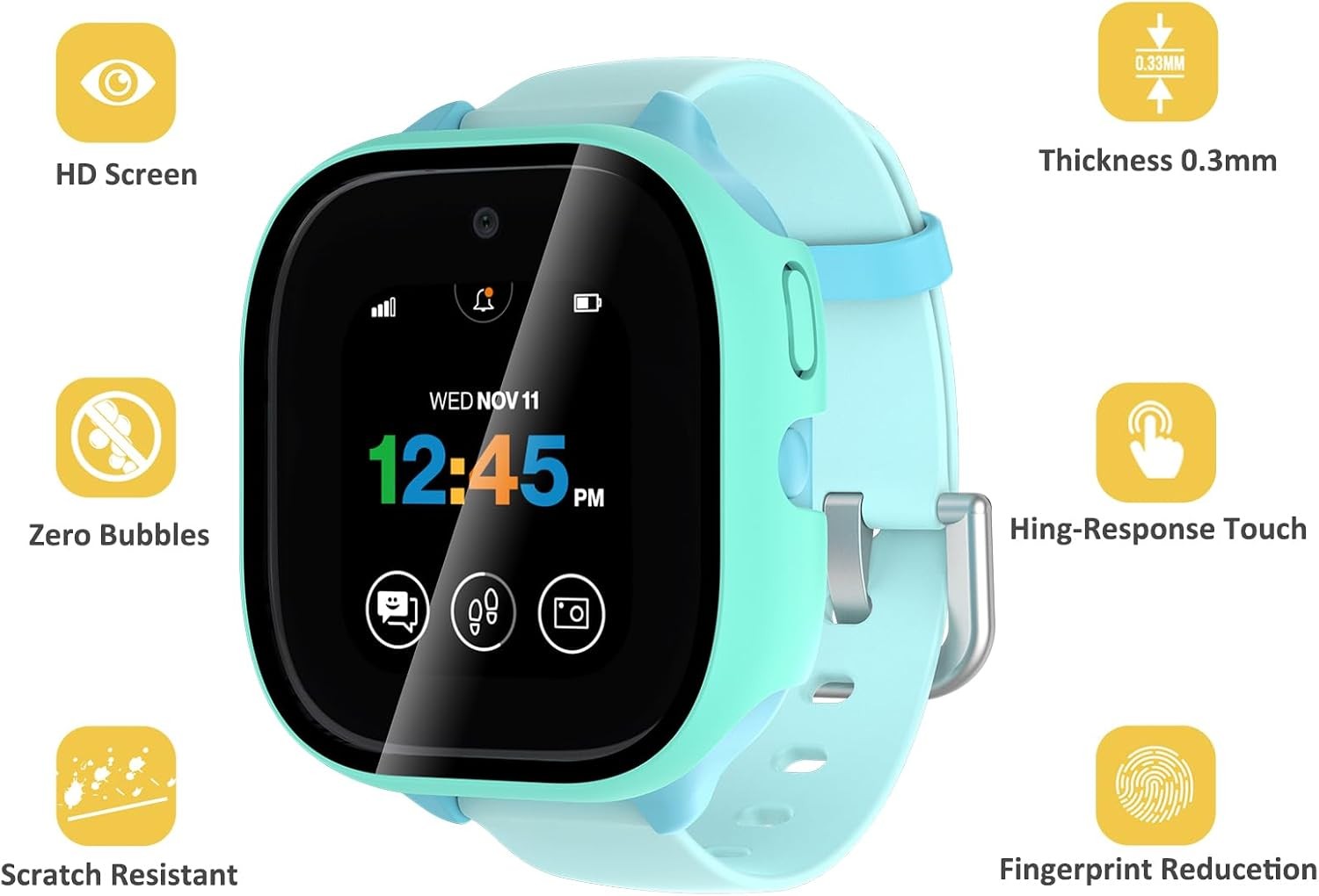 6 Pack Hard PC Case for Gizmo Watch 3 with Screen Protector Cover Accessories