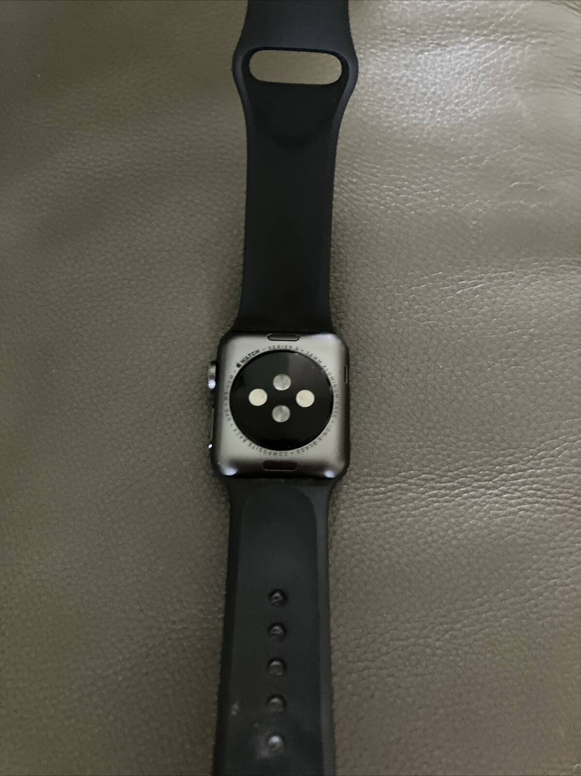 Apple Watch Series 3 38mm Space Gray Aluminum Case with Black Sport Band…