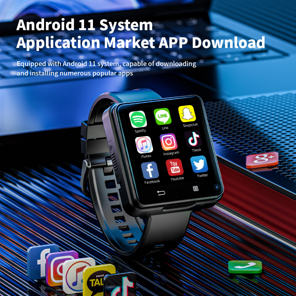 4G Android Smart Watch Large Screen 4G RAM + 64G ROM GPS WiFi Camera Smartwatch