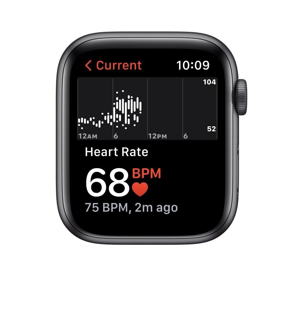 Apple Watch SE GPS 44mm Space Gray Aluminum Case Midnight Sports Band MKQ63LL/A