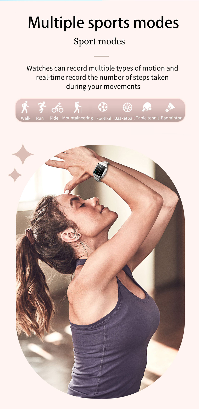 Touch Screen Bluetooth Call Smart Watch Women Girls for IOS Android Cellphones