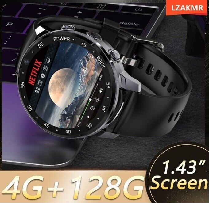 NEW A3 4G Android Smart Watch 1.43″ 4GB+64GB Face Unlock IP67 Wristwatch