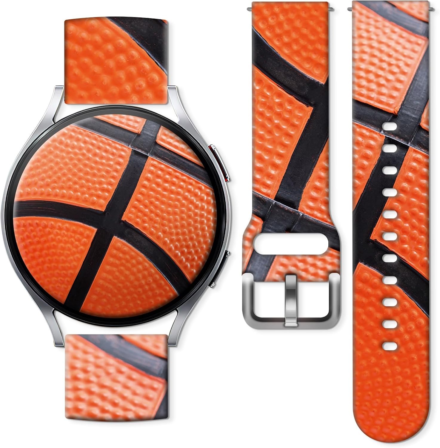 20mm Silicone Sport Band for Galaxy Watch 6/5/4 40mm 44mm, Active 2, Classic 42m