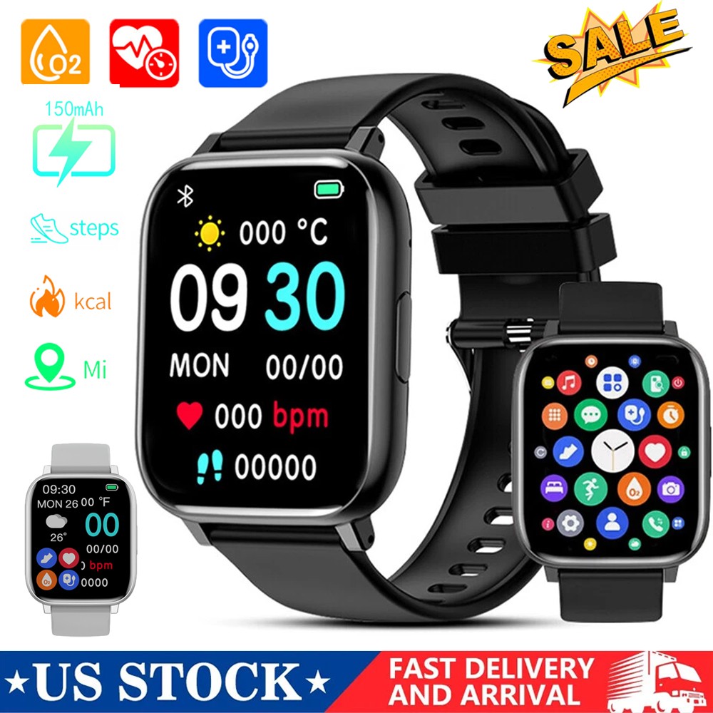 2026 Smart Watch Men Women, Waterproof Smartwatch Bluetooth For iPhone/Samsung