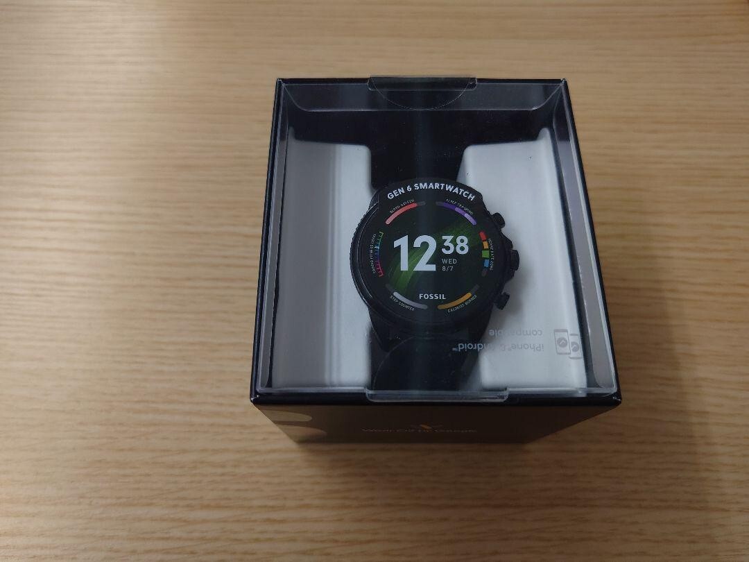 Fossil Gen6 FTW4061 Black Silicone Smartwatch Android Wear OS Touchscreen Rare