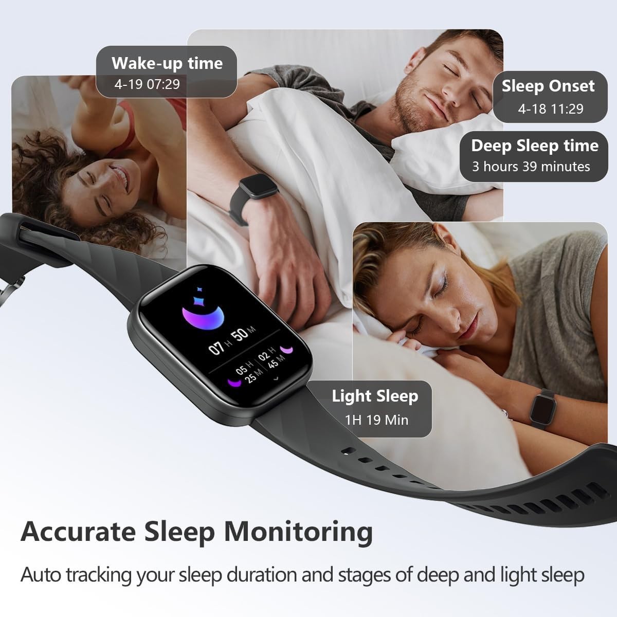 Elegant Smartwatch with 24/7 Heart Rate, Blood Pressure & Bluetooth Calling