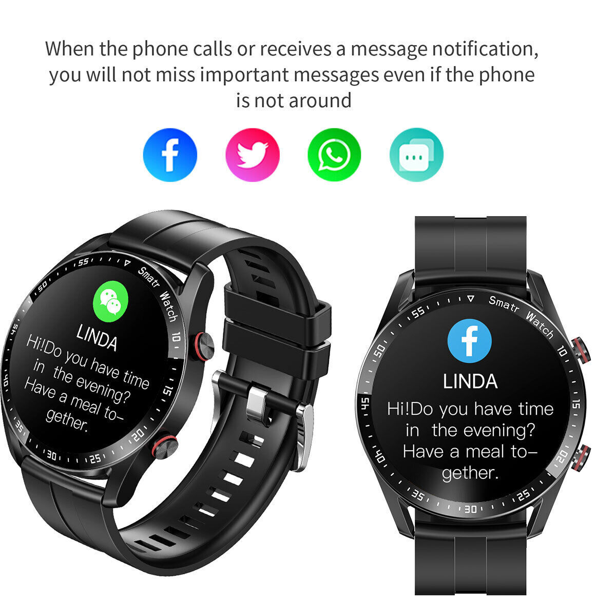 Smart Watch Men/Women, Waterproof Smartwatch (Answer/Make Call) For iOS Android