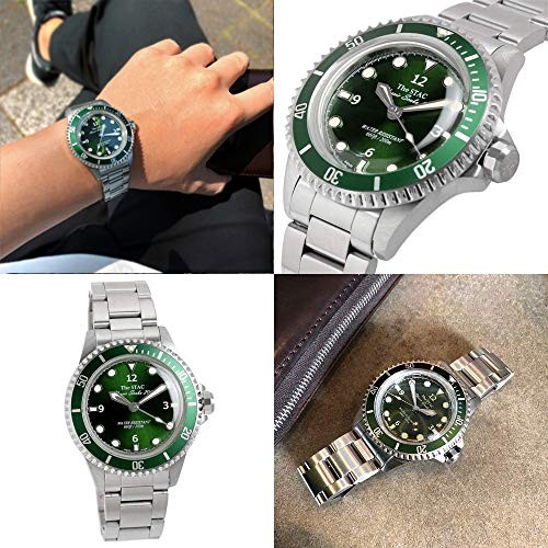 The STAC Classic Scuba 200 38mm deep green Japanese-made diver’s watch st-cs001