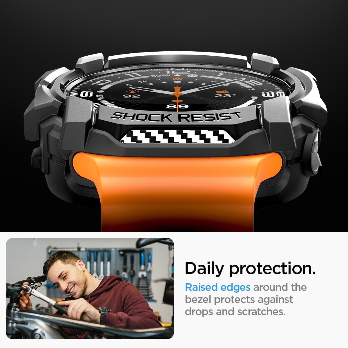 Rugged Armor Case for Samsung Galaxy Watch Ultra 47mm Durable TPU Cover