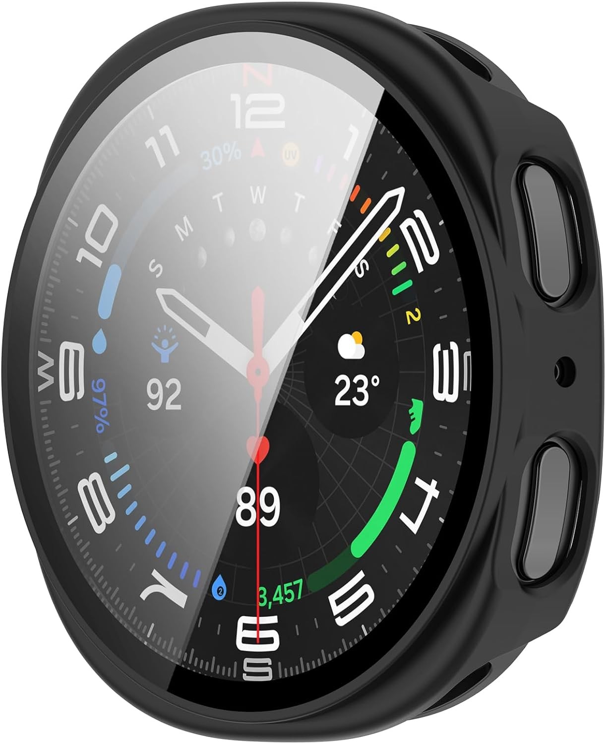 Case for Samsung Galaxy Watch 8 40mm, Scratch Resistant, Shock Absorbing, Black