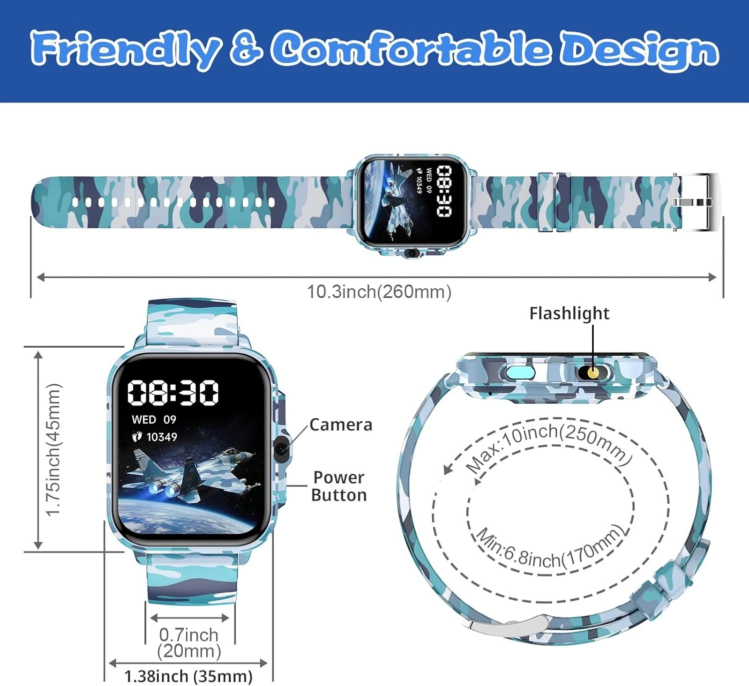 Smart Watch for Kids Boys Age 5-12, Ai Functions Games HD Touch Screen Watches w