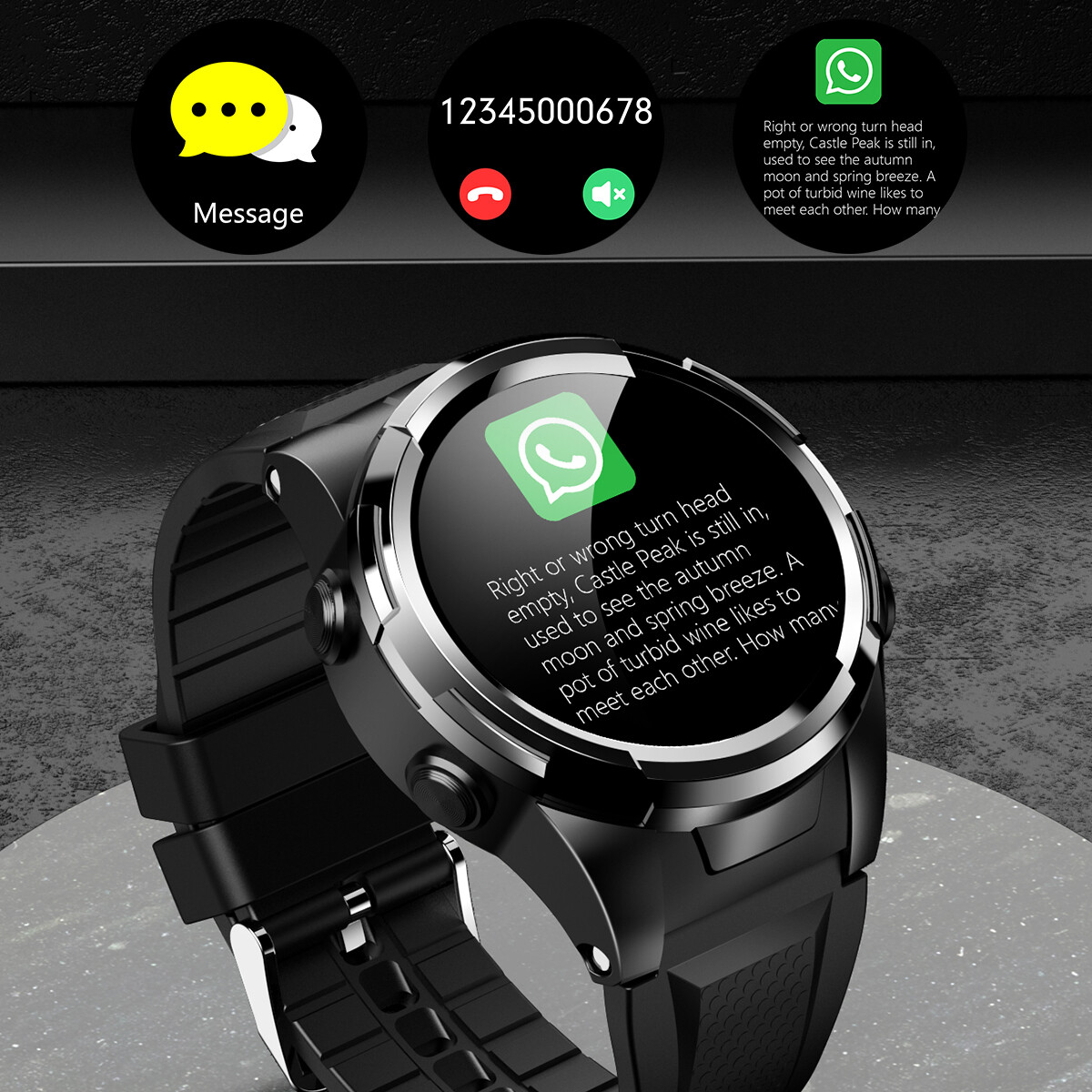 Smart Watch with True Wireless Earbuds Fitness Tracker Sleep Monitor Wristwatch