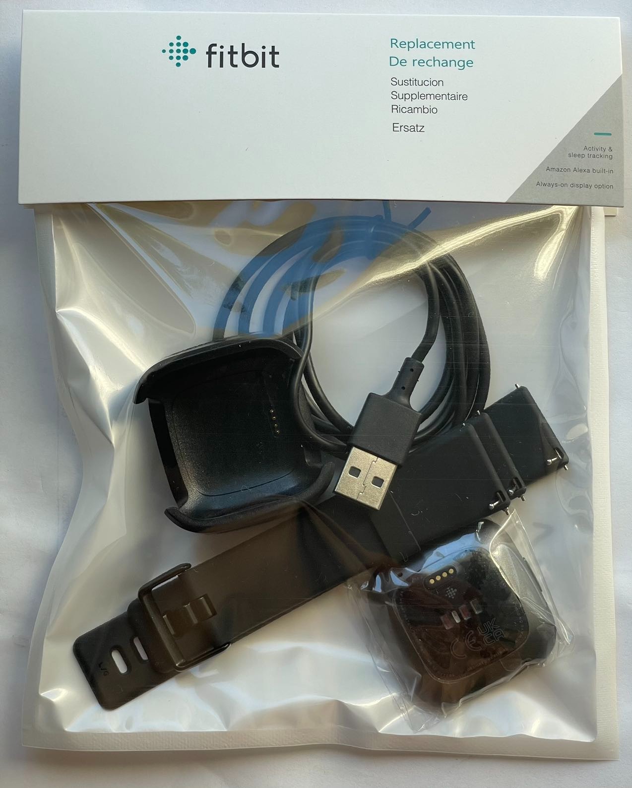 Fitbit Versa 2 Smartwatch – Graphite / Black (FB507)