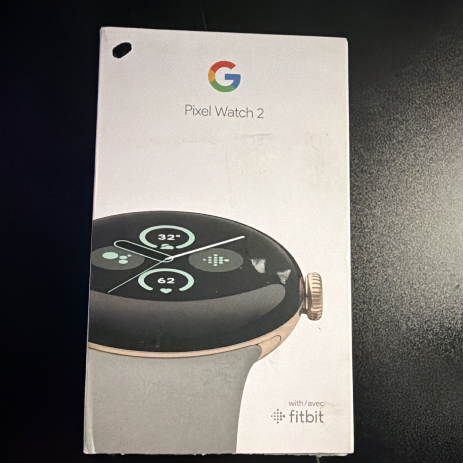 Google Pixel Watch 2 41mm Champagne Gold Case Hazel Band, Bluetooth GPS NFC