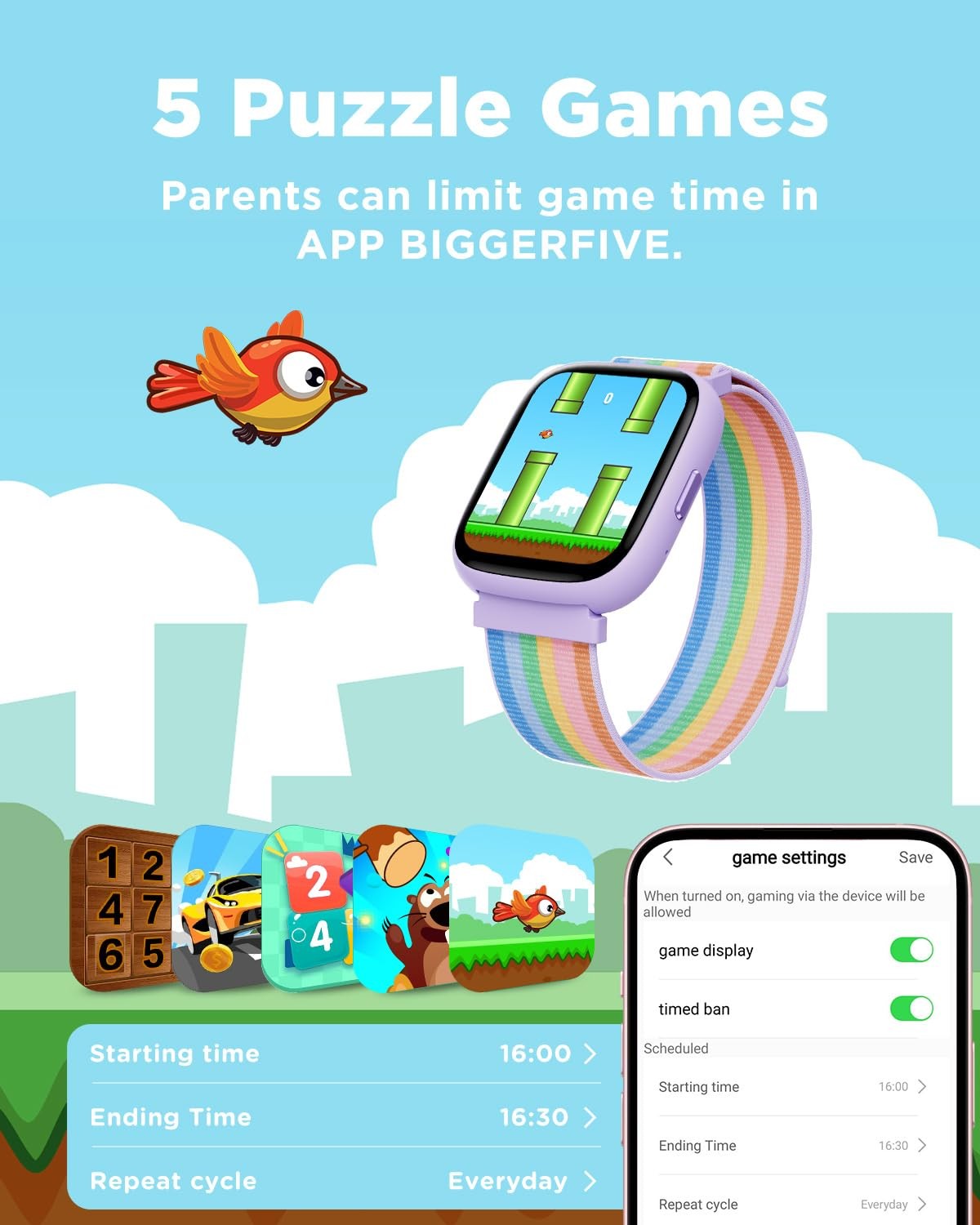 Smart Watch for Kids, 1.8″ Fitness Tracker Watch Pedometer, Heart Rate, IP68 …