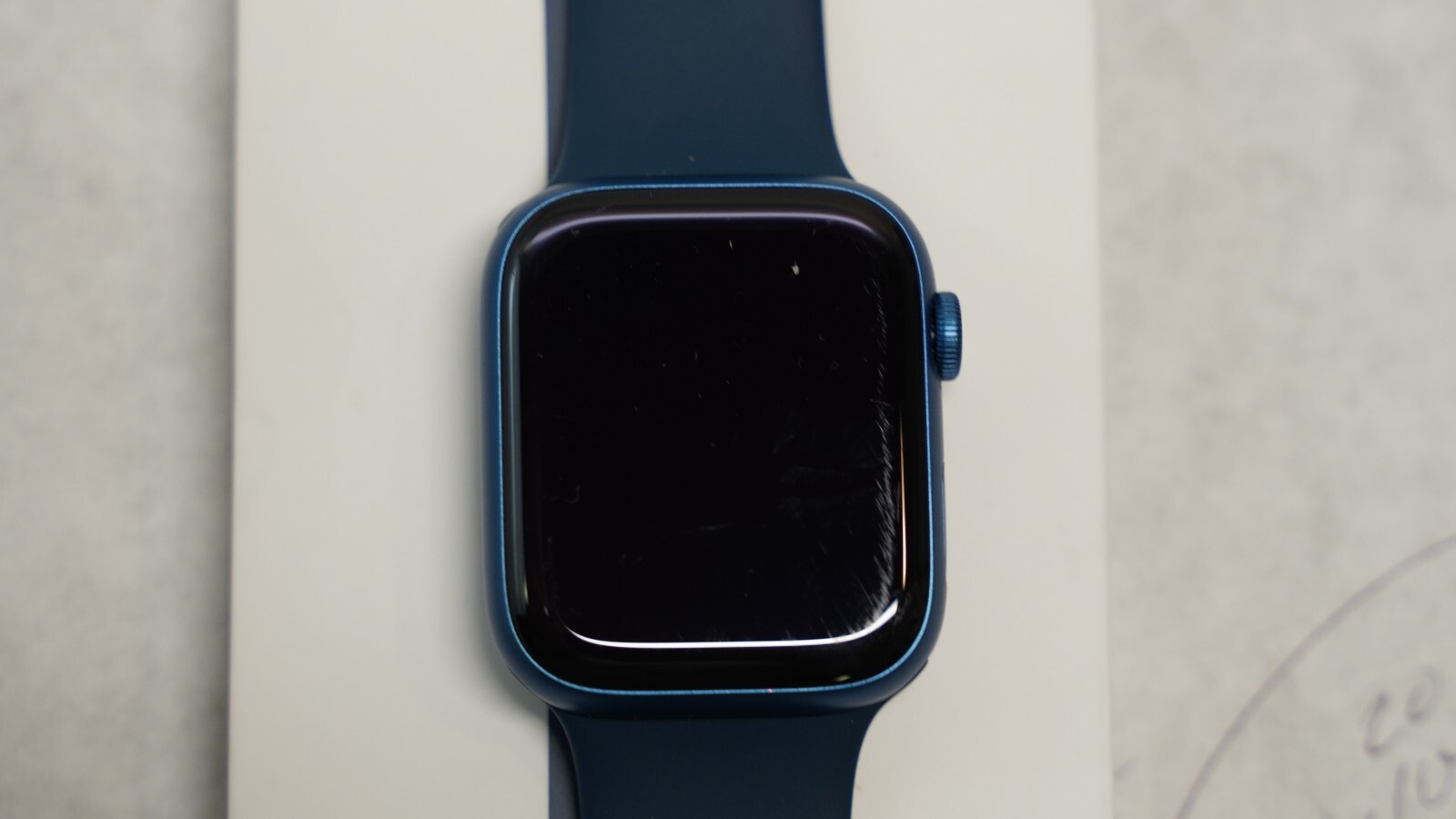 Apple Watch Series 7 GPS 45mm Blue Aluminum Case with Blue Sport Band MKJA3LL/A