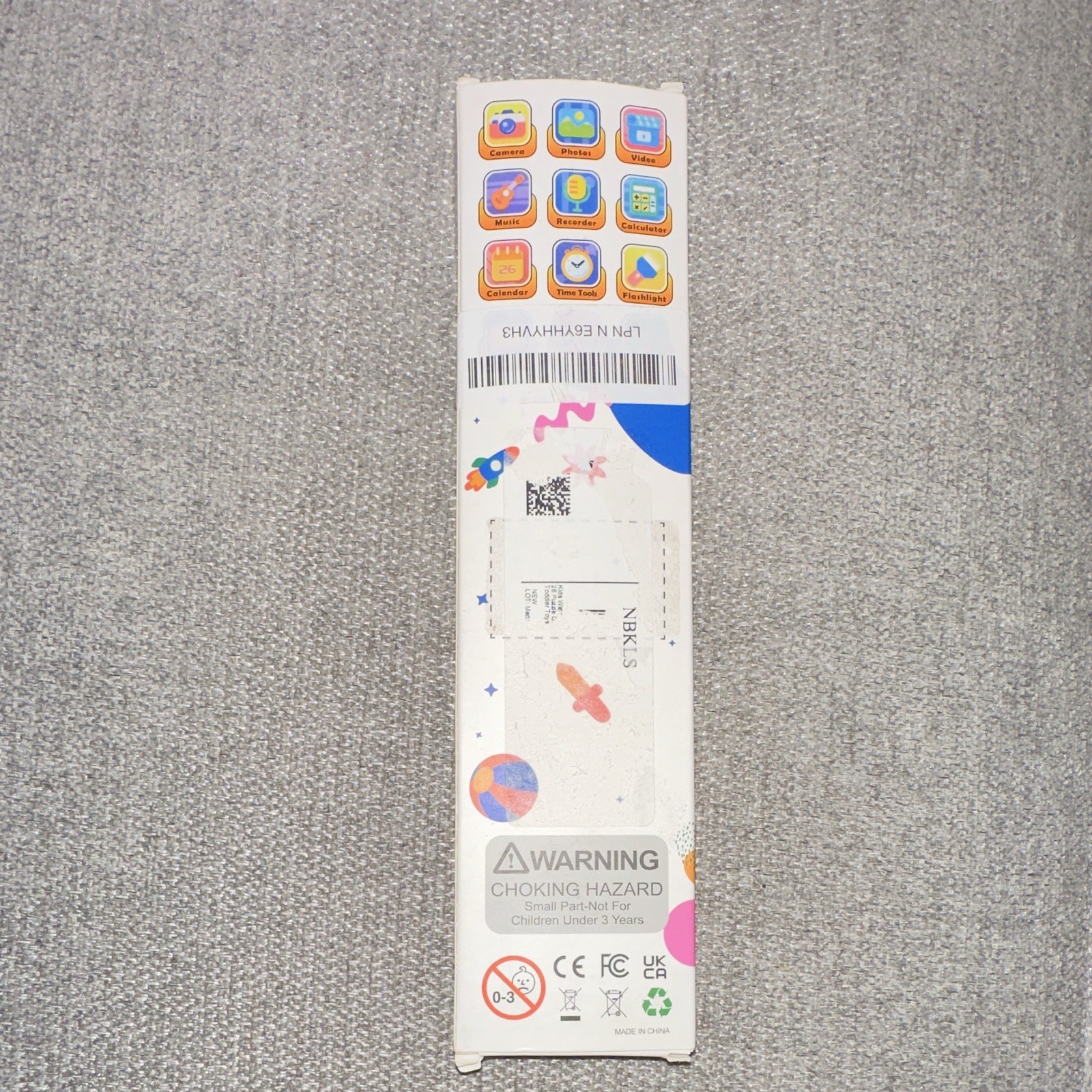 Kids Smart Watch Pink Silicone Band Touchscreen Games Camera Video Flashlight