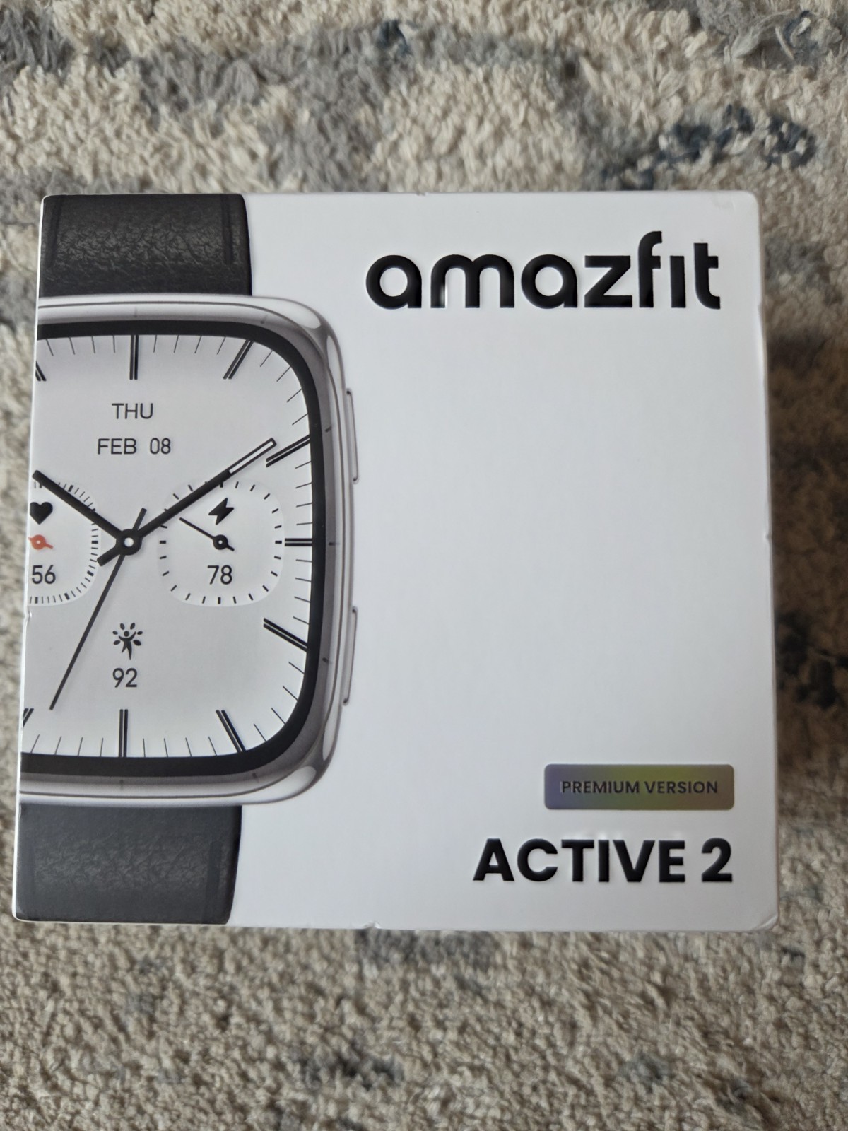 Amazfit Active 2 Premium Smart Watch (Square) Brand New SEALED