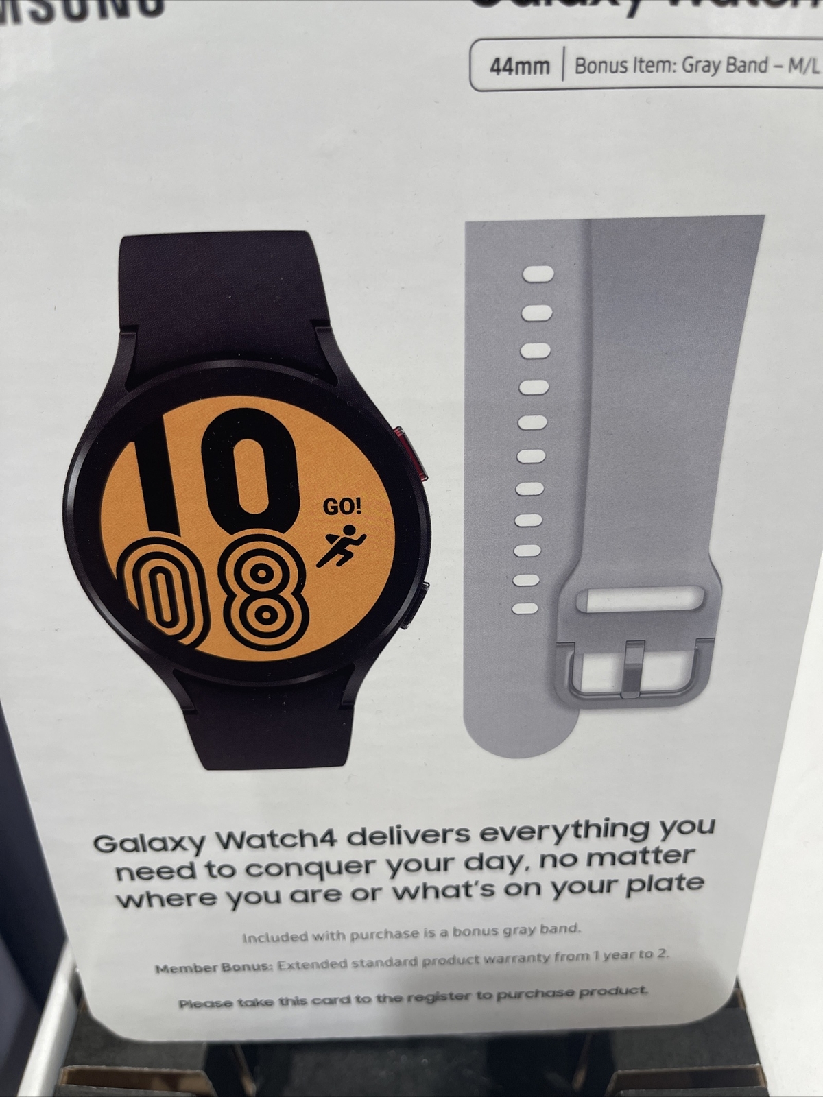 Samsung Galaxy Watch 4 Smartwatch SM-R870 44mm GPS Wi-Fi Bluetooth Sport Band Bk
