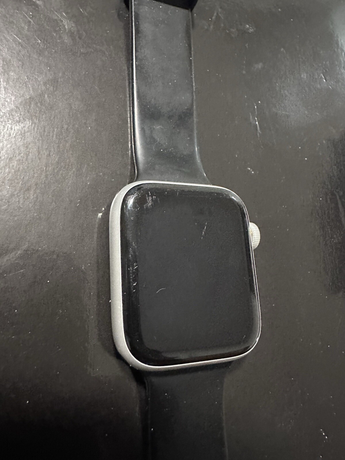 Apple Watch Series 6 44mm Silver Aluminum Case with Black Band (GPS + WiFi)