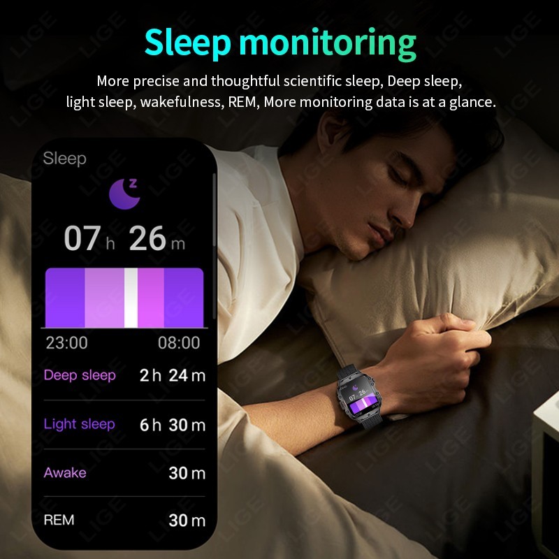 🔥1.96″ Smart Watch Men Waterproof Fitness Tracker Smartwatch for Android iOS