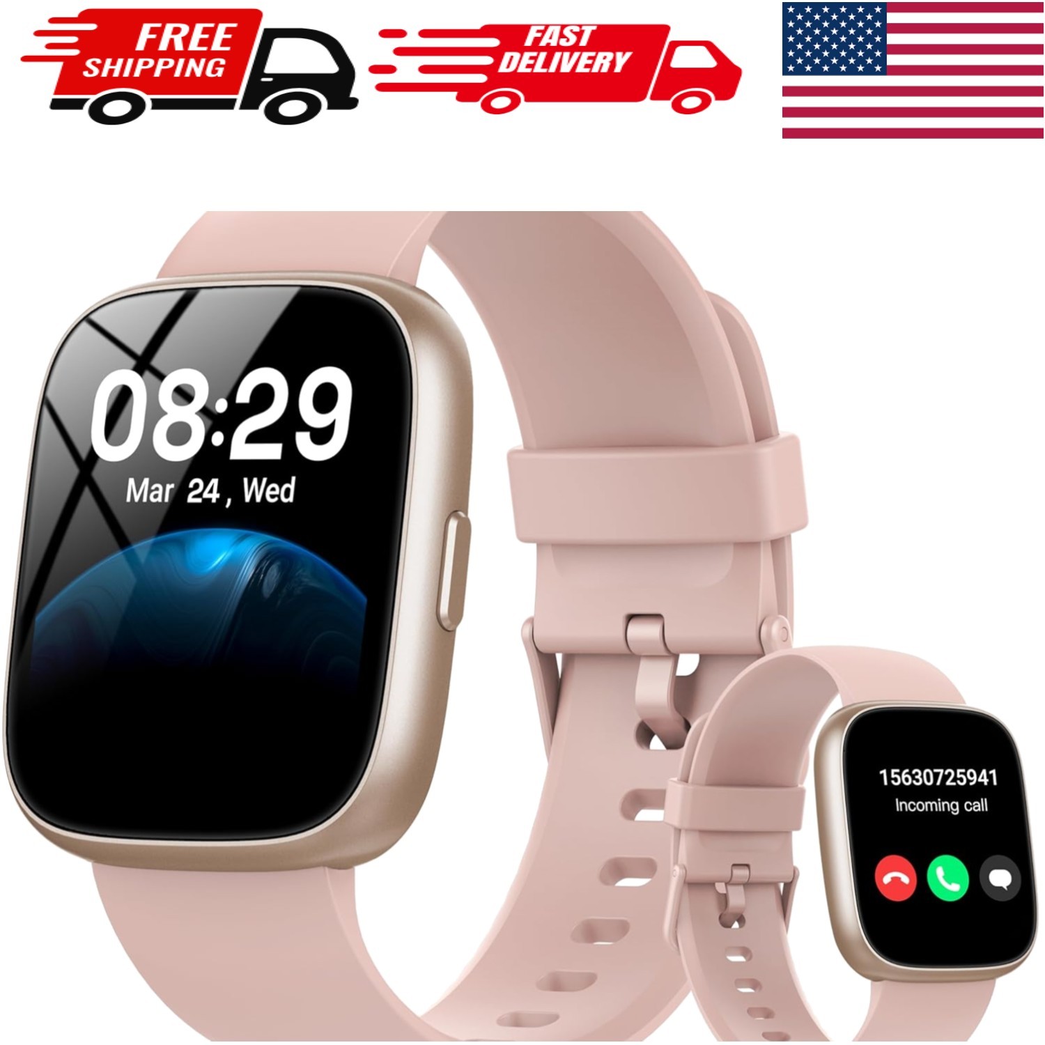 Smart Watch Alexa Built-in for Women Men Fitness: Smart Watch for iPhone&Android