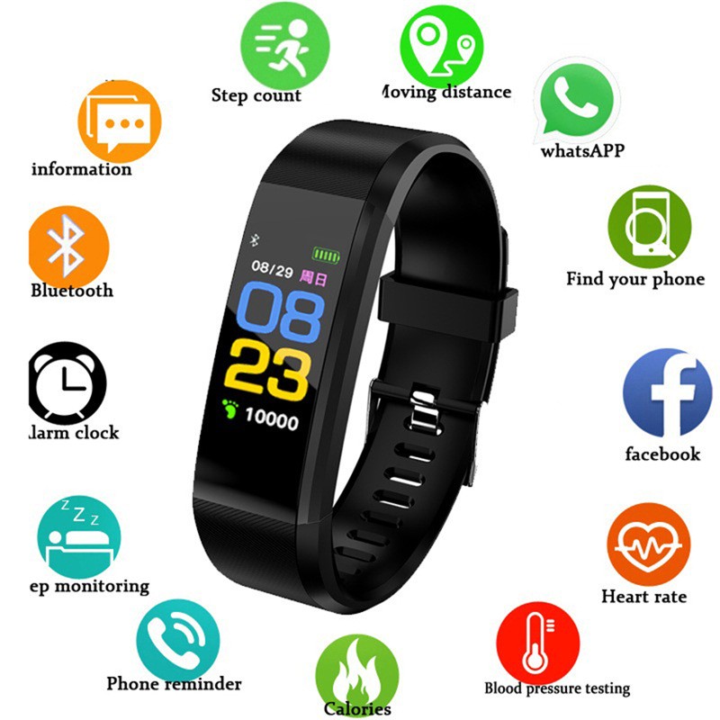 USA Sports Fitness Tracker Watch Heart Rate Blood Pleasure Activity Monitor Lot