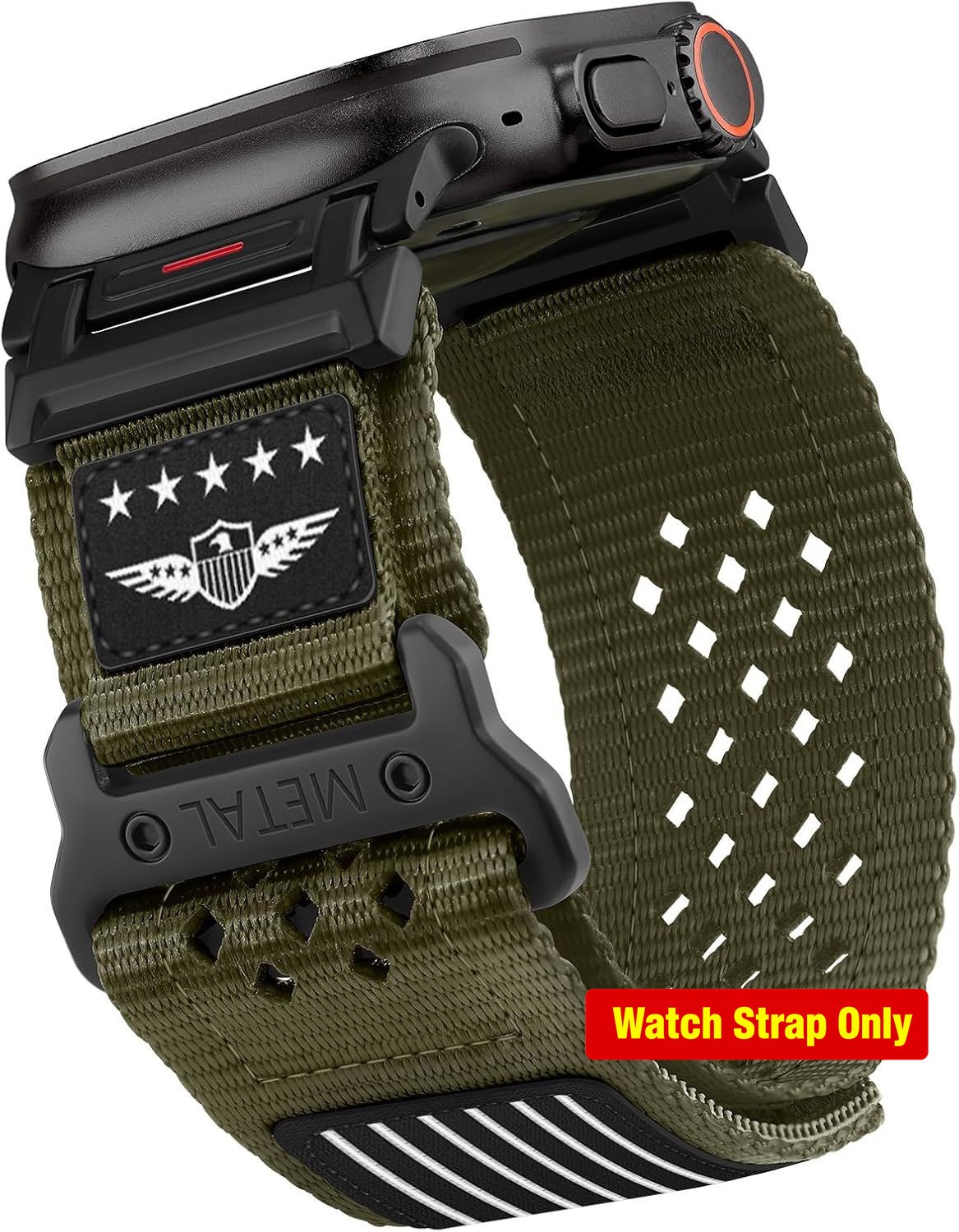 Rugged Nylon Strap Compatible with Apple Watch Ultra 49mm 46mm 45mm