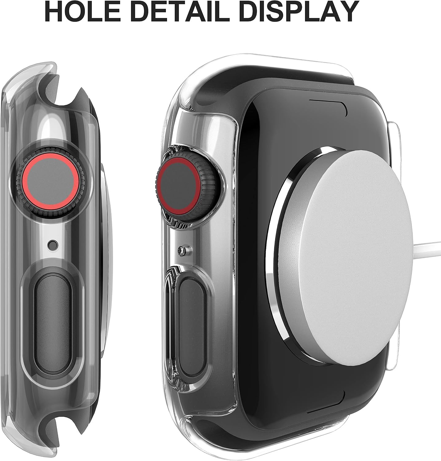 2-Pack Screen Protector Case for Apple Watch Series 9/8/7 45mm Ultra-Thin