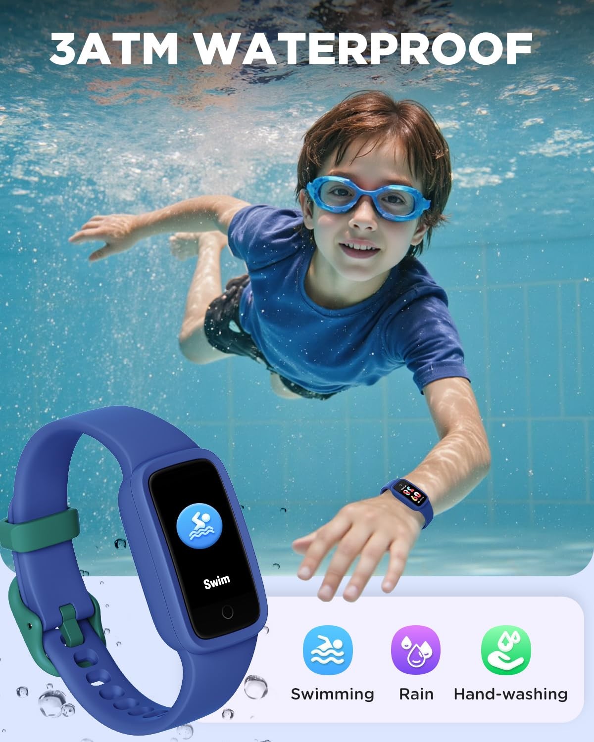 Vigor 3 Fitness Tracker , AMOLED Screen, No App No Needed, 3ATM Waterproof, H…