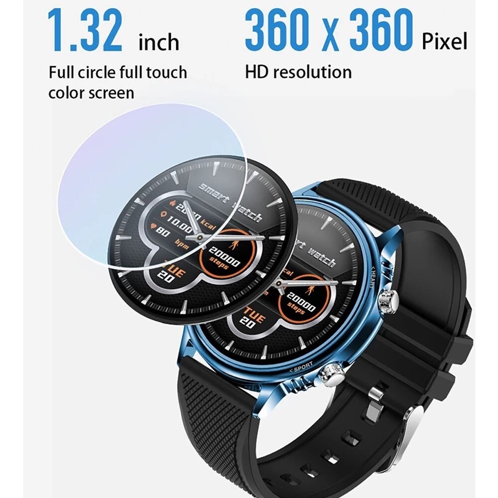 CF81 BW0253 Mens/Womens Smart Watch SILVER Health and Heart Rate Monitoring