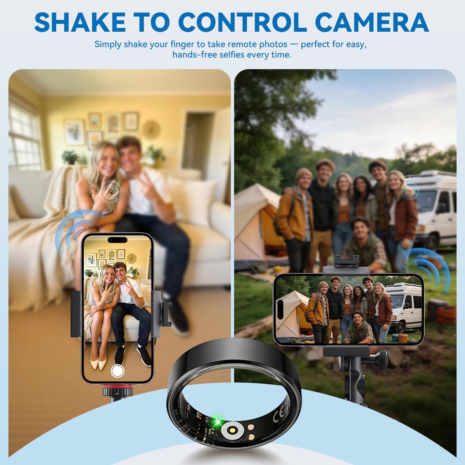 Smart Fitness Ring for Men and Women – Lightweight & Barely‑There Feel, Track…