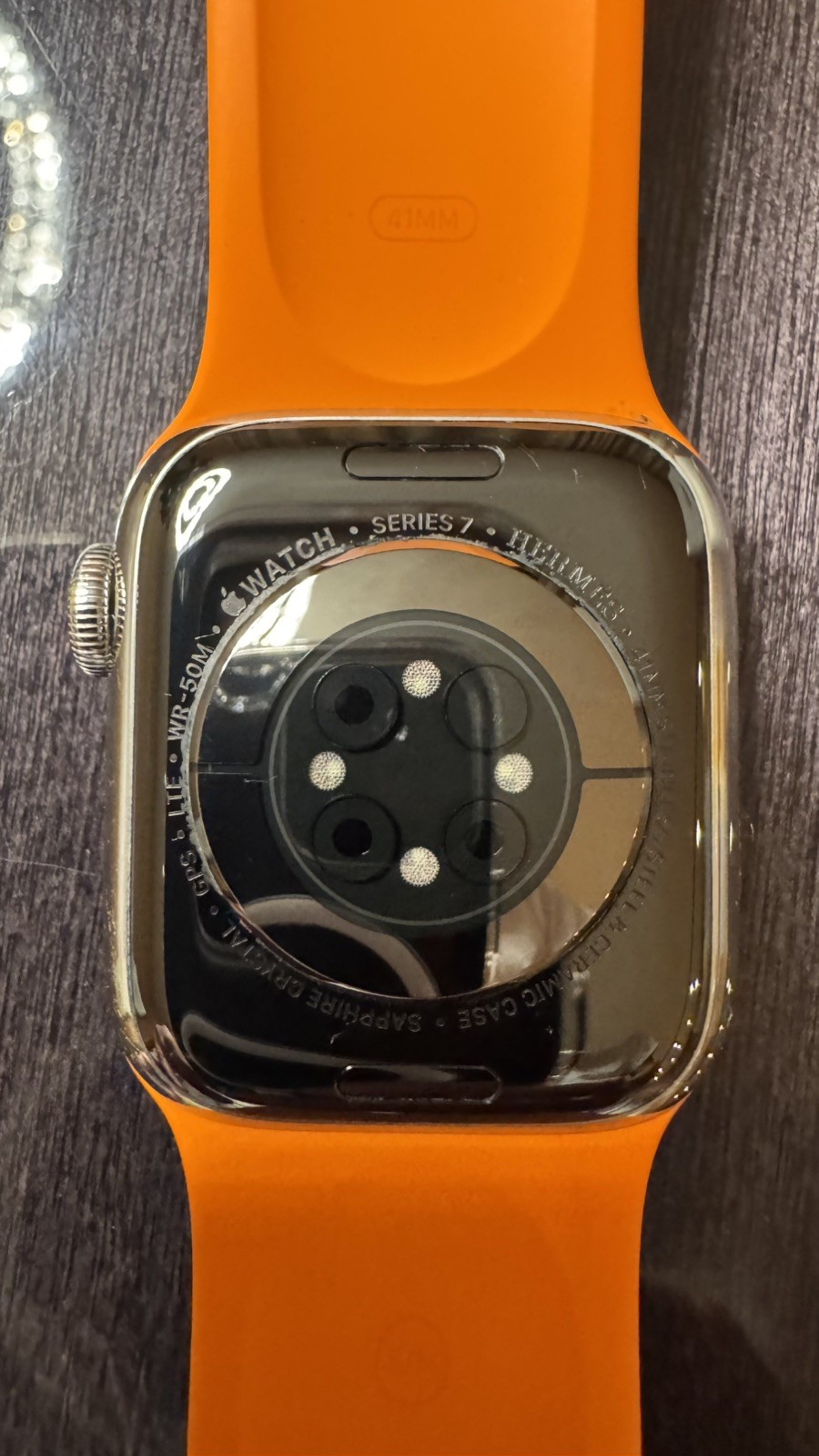 Hermes Apple Watch Series 7 GPS + Cell 41mm w/ Sport Band Only