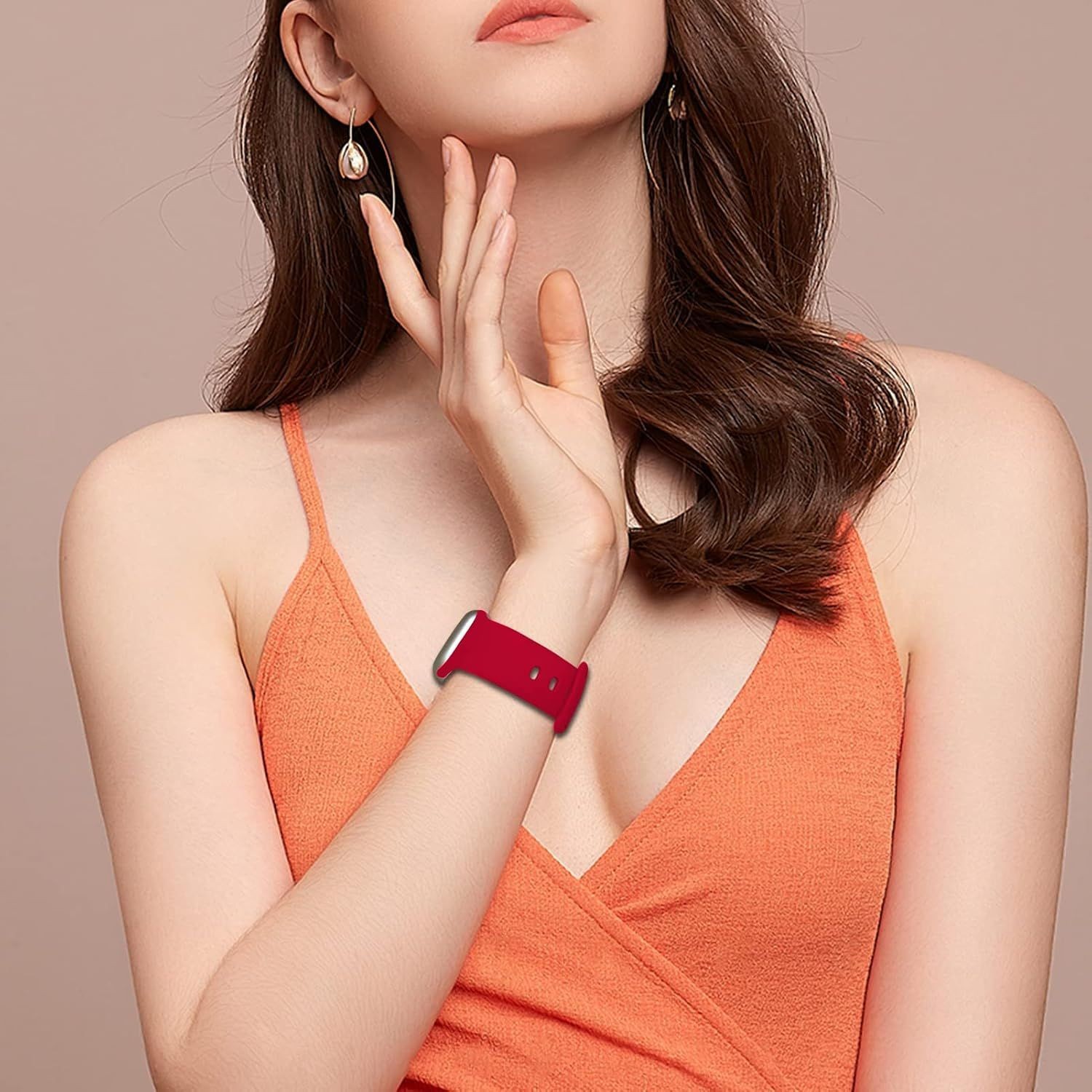Soft Silicone Strap Compatible with Apple Watch Series Ultra 42mm 44mm