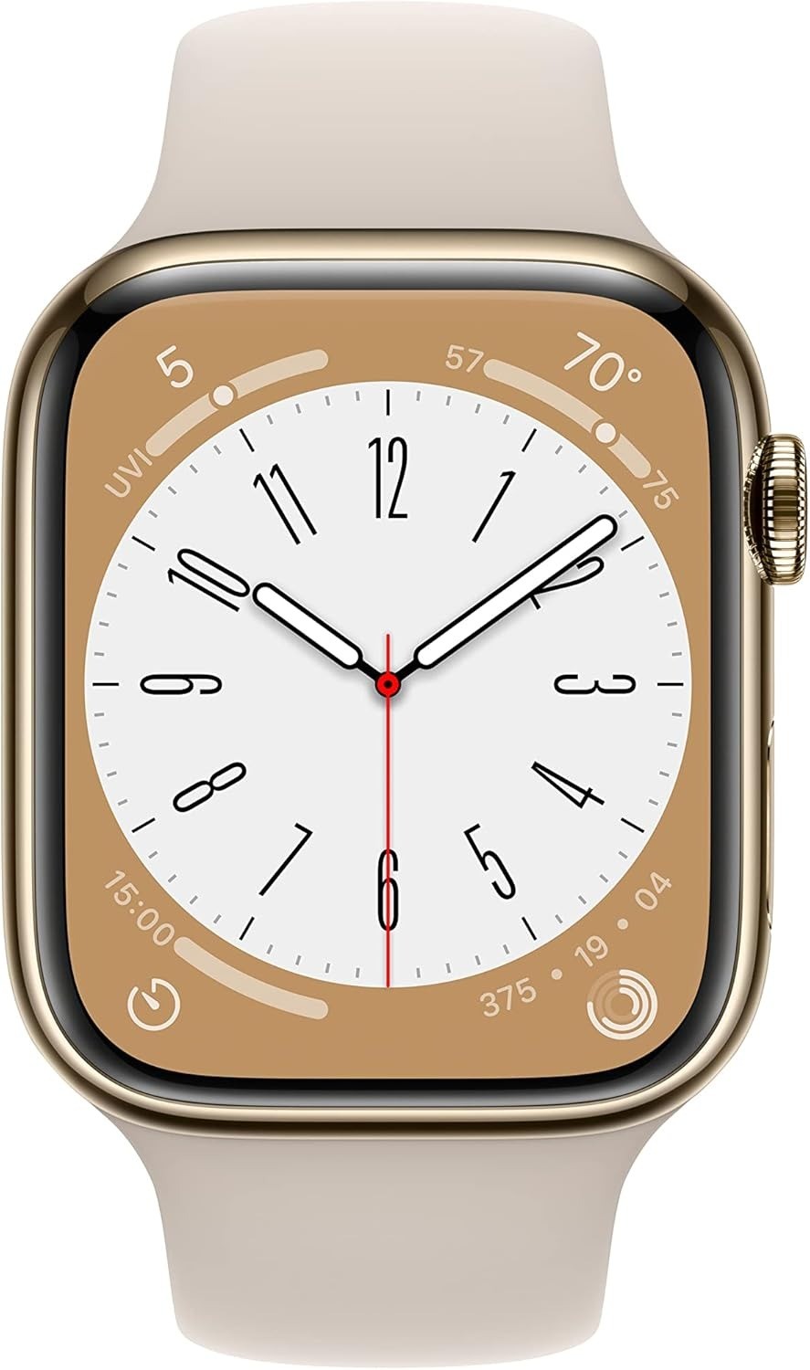 Apple Watch Series 8 45mm GPS Starlight Case Starlight Band MNUP3LL/A Good