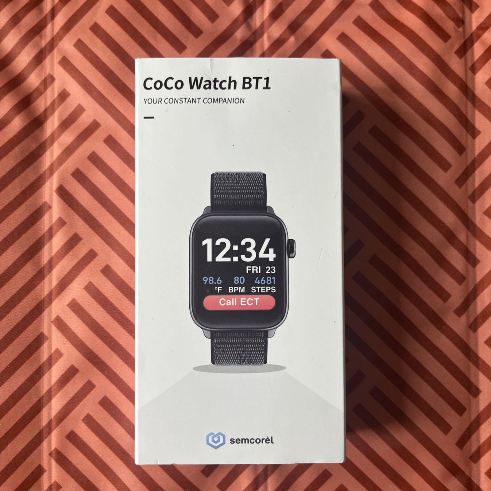 Semcorel CoCo BT1 Black Heart Rate Monitor Bluetooth Smartwatch