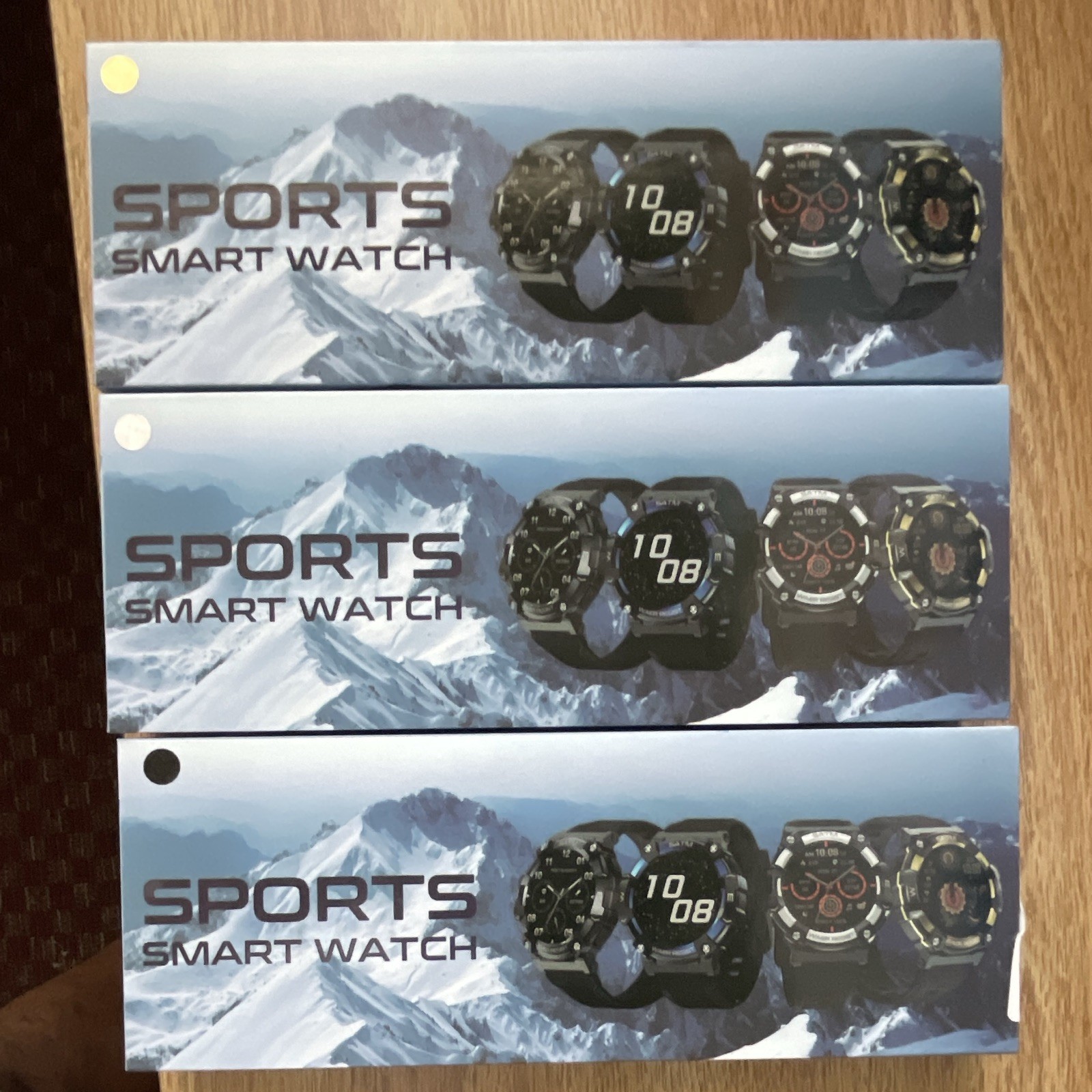 Sports Smart Watch Bluetooth Fitness Tracker, Black Silicone Band, 51mm