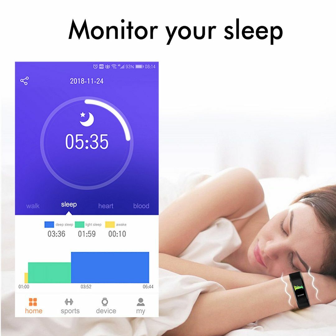 Sport Smart Watch Fitness Tracker Bracelet Bluetooth Notification Handsfree Call