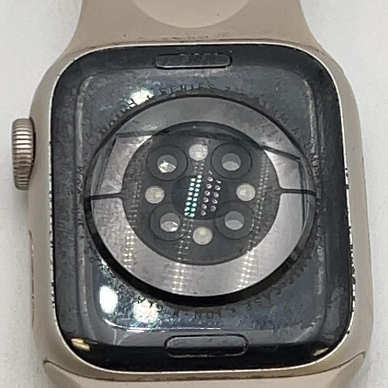 GPS Only Apple Watch Series 7 41MM Starlight Aluminum Gray Sport Band MKMY3LL/A
