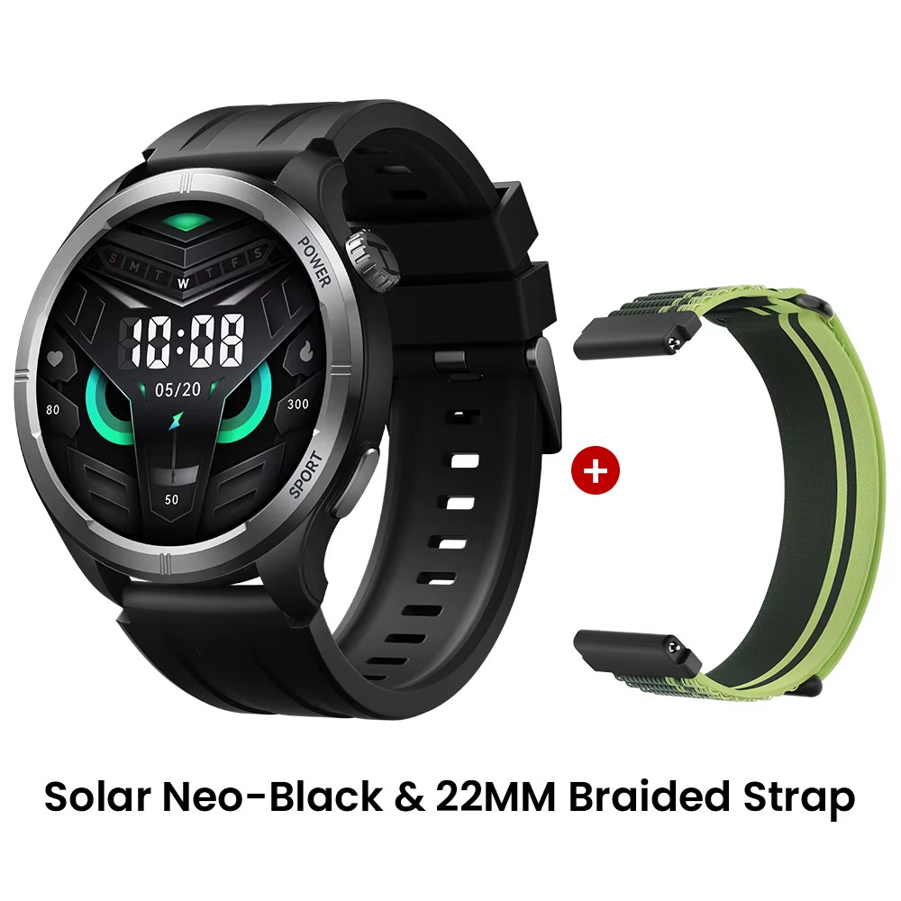 Solar Neo Smartwatchs 1.53” HD Display 24H Health Monitoring Bluetooth Call Sma