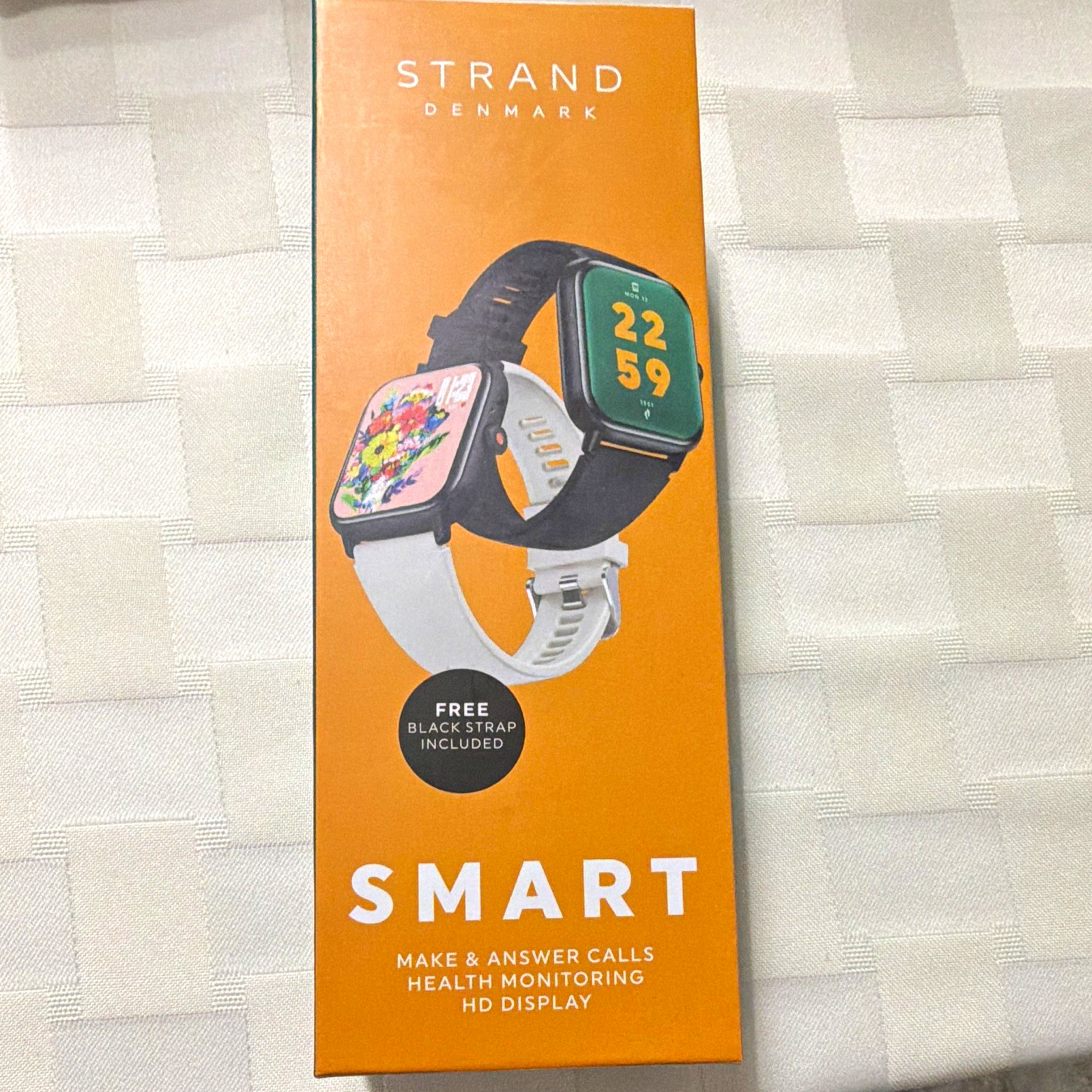 Strand Denmark Smart Watch HD Display Bluetooth Calling, Pink & Black Band