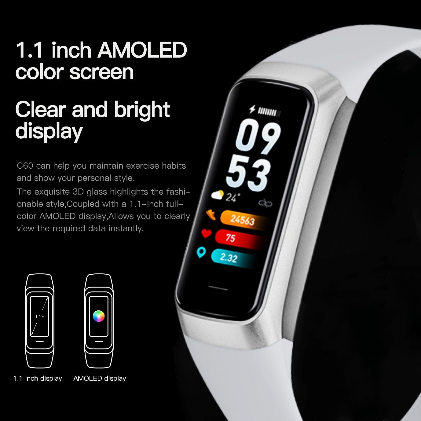 2025 NEW Smart Watch Men Women Sport Heart Rate Blood Pressure Tracker Bracelet
