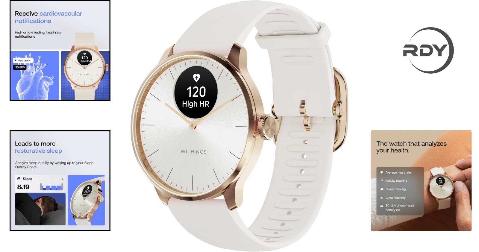 Durable Smart Watch with 30-Day Battery: Heart Rate, Sleep & Activity Tracking